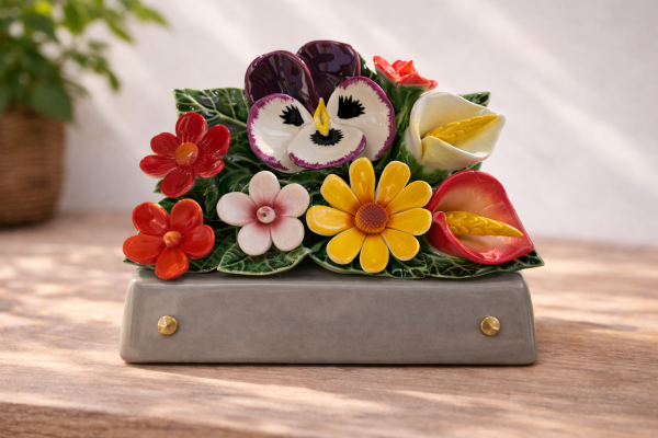 Céramique multicolore avec arum