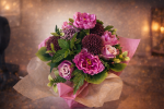 Bouquet bulle fuschia