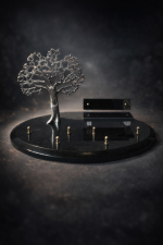 Plaque granit arbre de vie et banc