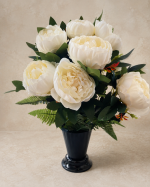 Godet pivoine blanc
