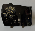 Plaque golden line rose