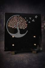 Plaque fidule arbre oiseaux