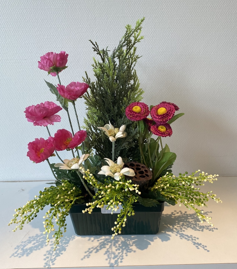 Jardinière Cosmos Soucis Cyprès